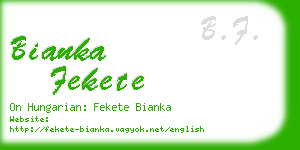 bianka fekete business card